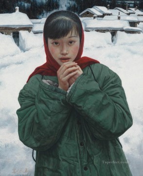 中国の女の子 Painting - フロンティアチャイニーズガールズの雪